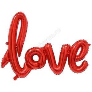 Надпись прописью "Love" , Красный, 104см Надпись прописью "Love" , Красный, 104см