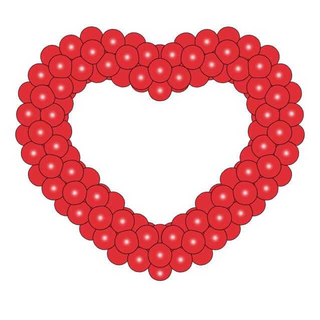 Сердце из шаров Сердце из шаров