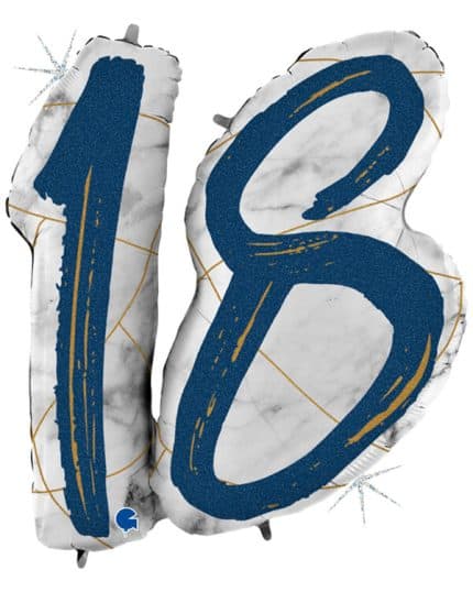 Шар Цифра 18 Синий 97см